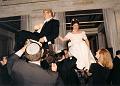 bride and groom on chairs